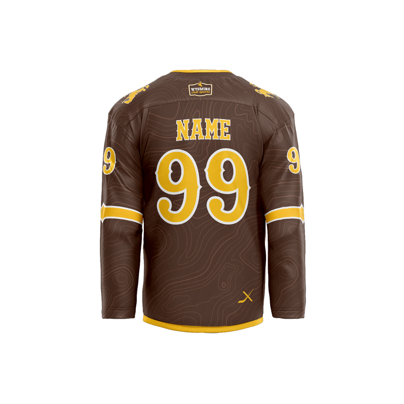 WYOMING AUTHENTIC GAME JERSEY - BROWN