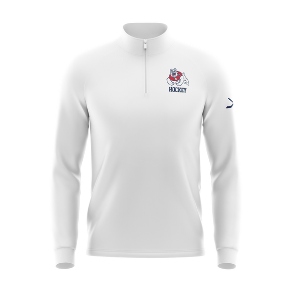 FRESNO STATE QUARTER ZIP- WHITE