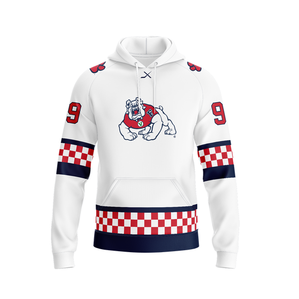 FRESNO STATE JERSEY HOODIE - WHITE