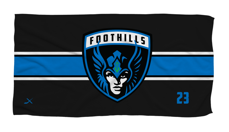 FOOTHILLS FLYERS GIRLS CUSTOM SHOWER TOWEL