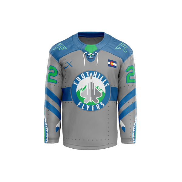 FOOTHILLS FLYERS GAME JERSEY - GREY - 2023-24