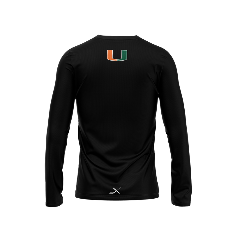 MIAMI DRYLAND LONG SLEEVE SHIRT-BLACK