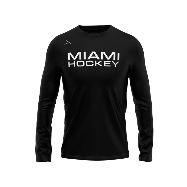 MIAMI DRYLAND LONG SLEEVE SHIRT-BLACK