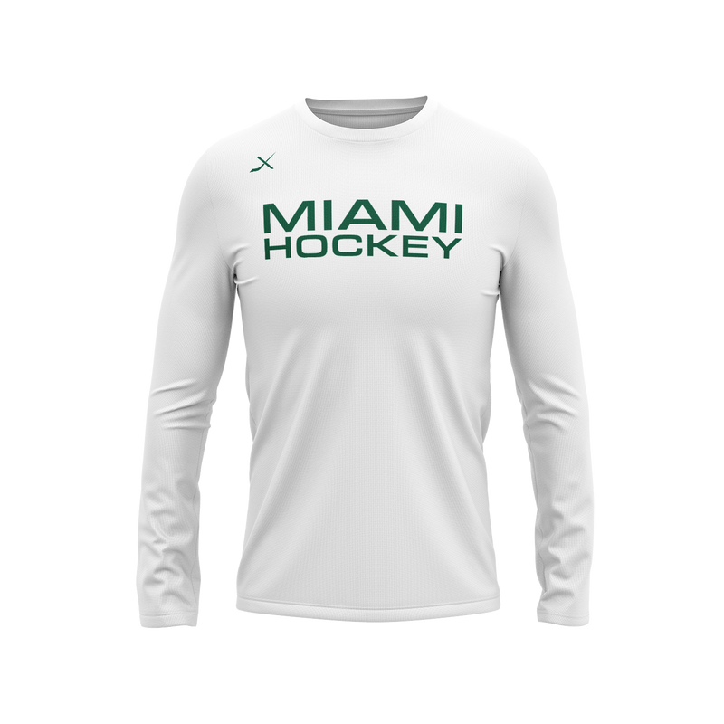 MIAMI DRYLAND LONG SLEEVE SHIRT-WHITE