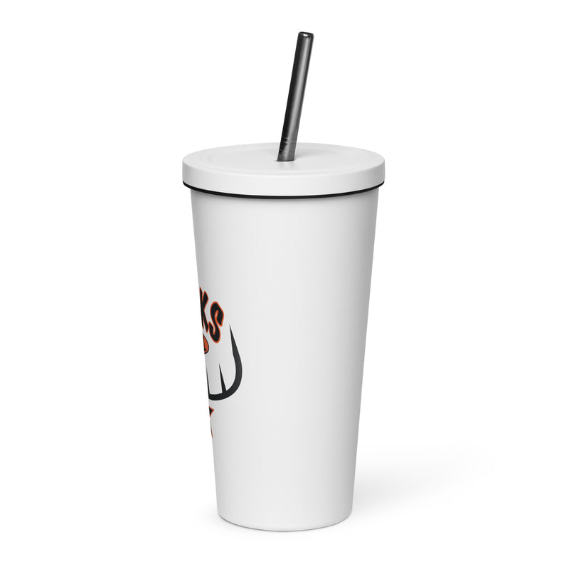 ARIZONA BUCKS tumbler with a straw