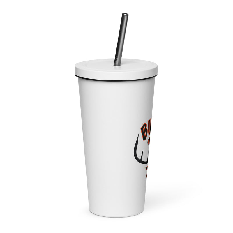 ARIZONA BUCKS tumbler with a straw