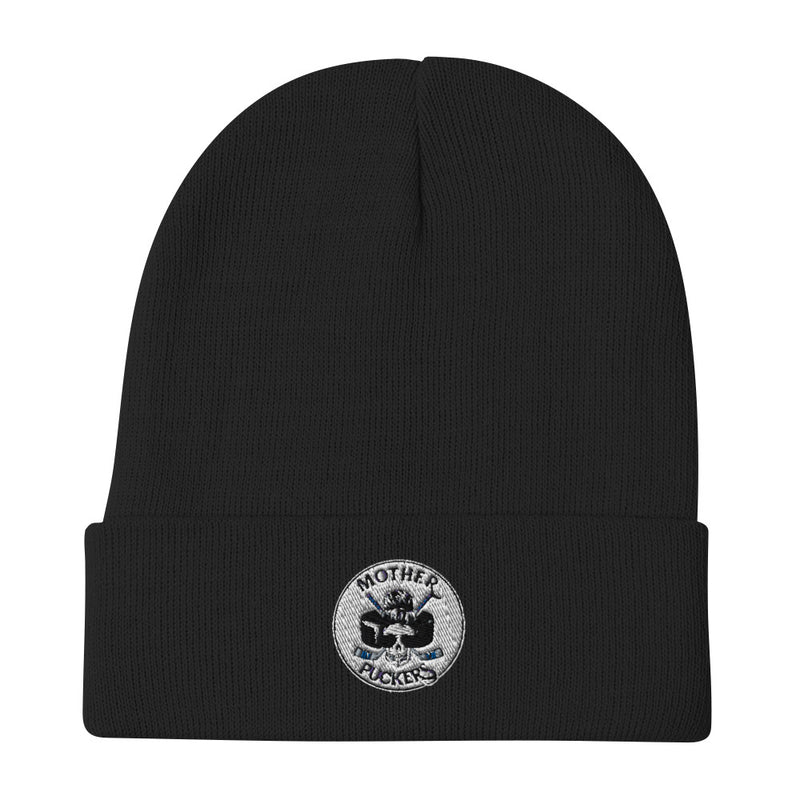 MOTHER PUCKERS Embroidered Beanie