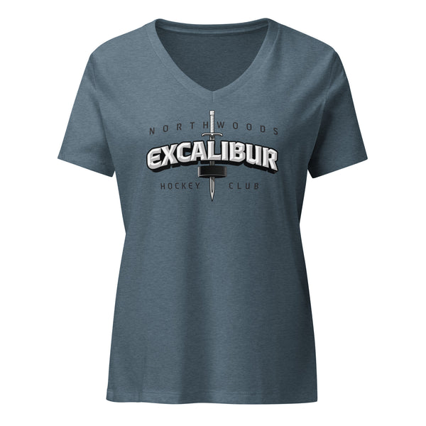 EXCALIBUR Women’s relaxed v-neck t-shirt