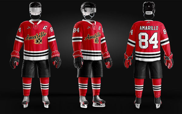 AMARILLO FIRE AUTHENTIC GAME JERSEY - RED