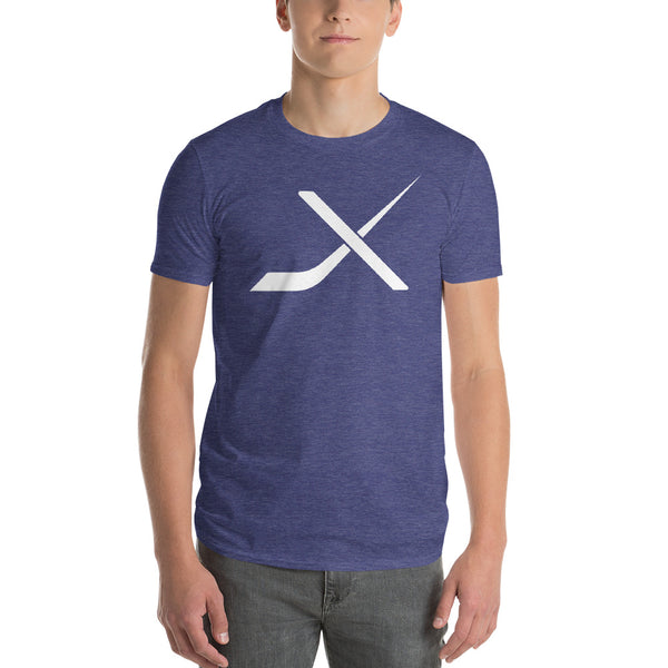X JERSEYS "X" SUPER SOFT HEATHER COTTON T-SHIRT